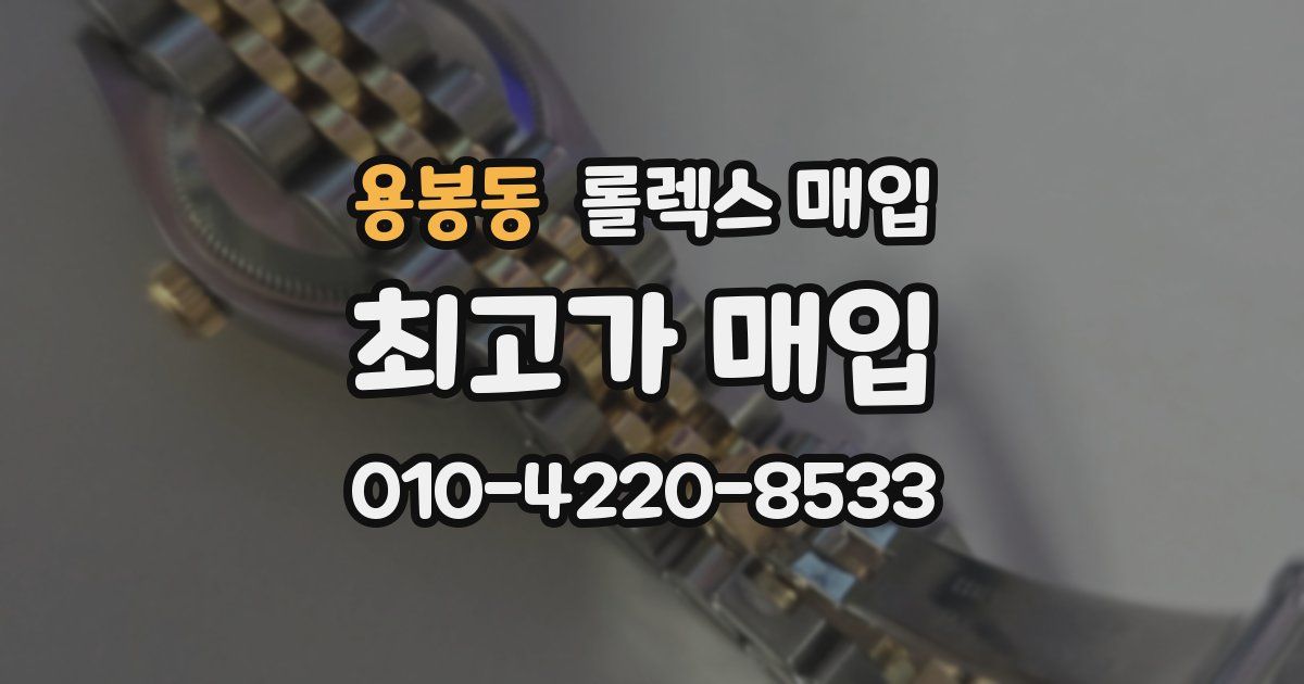 용봉동 롤렉스 매입