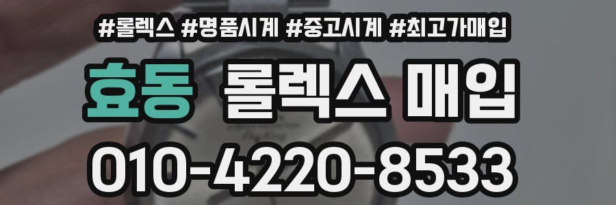 효동 롤렉스 매입