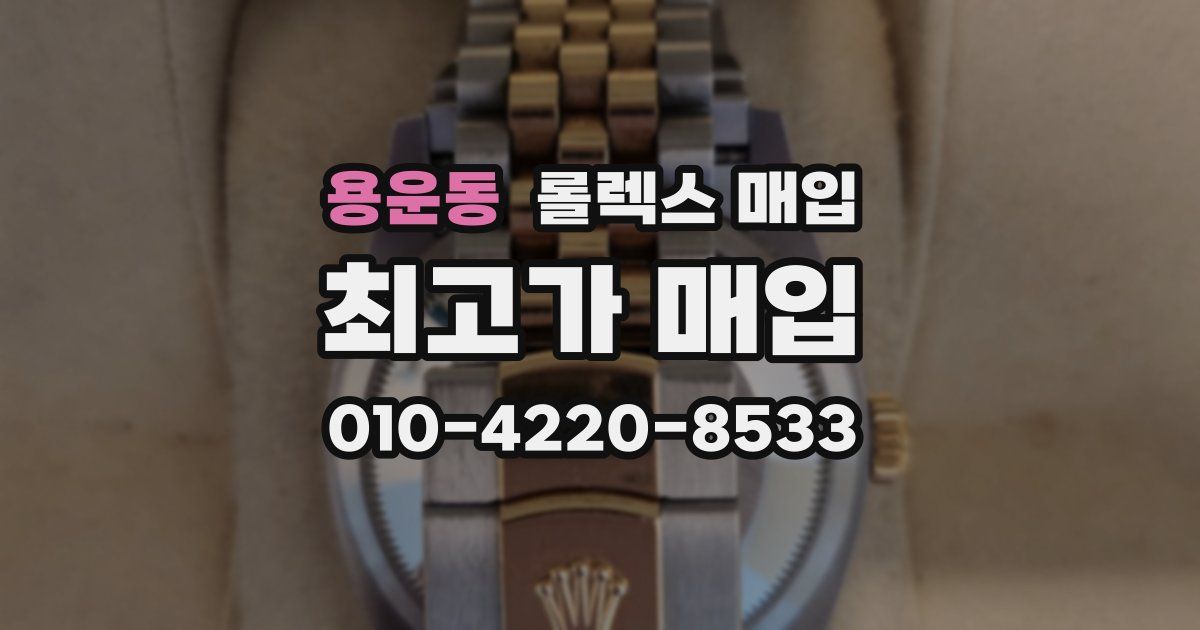 용운동 롤렉스 매입