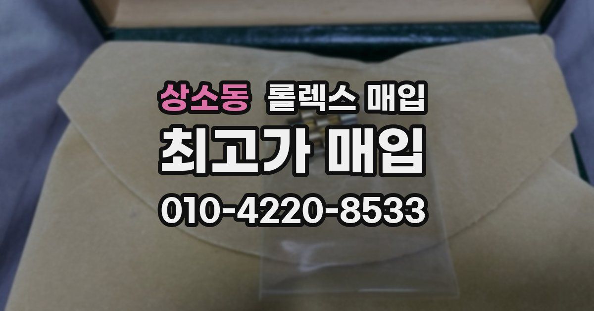 상소동 롤렉스 매입