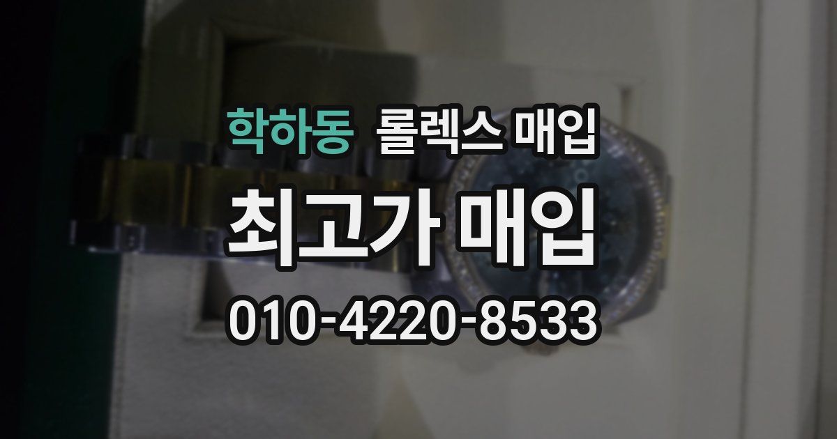학하동 롤렉스 매입