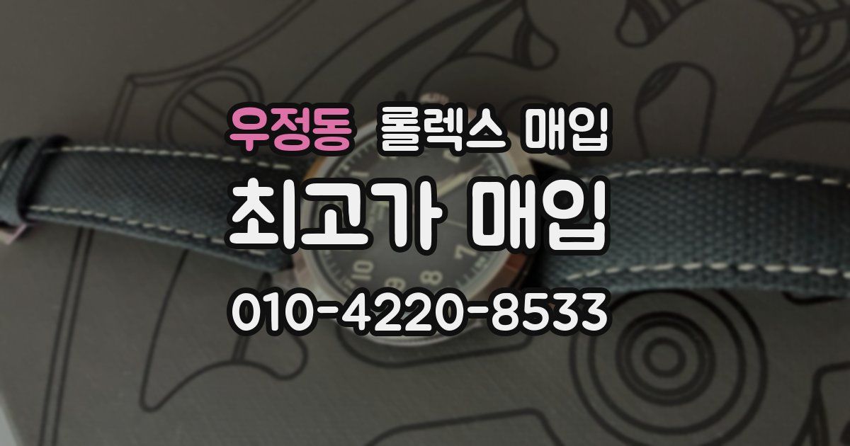 우정동 롤렉스 매입