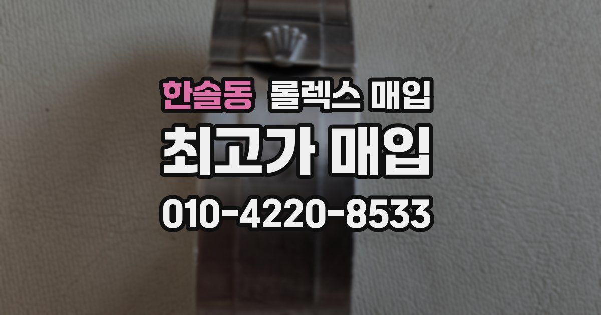 한솔동 롤렉스 매입