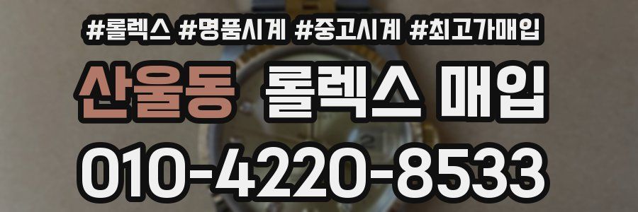 산울동 롤렉스 매입