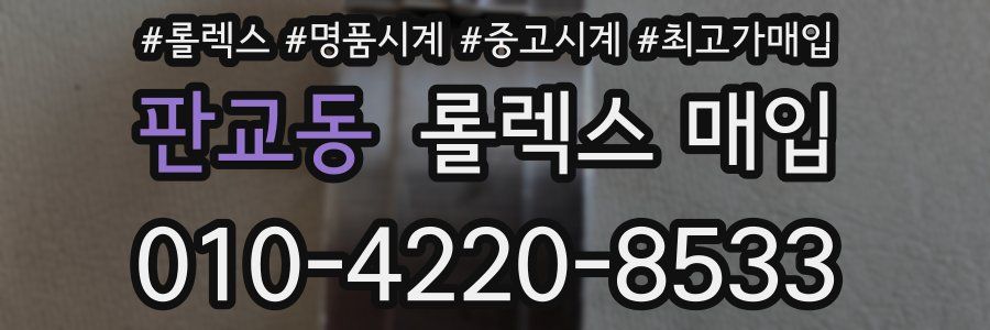 판교동 롤렉스 매입