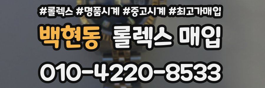 백현동 롤렉스 매입