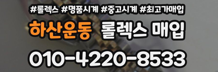 하산운동 롤렉스 매입