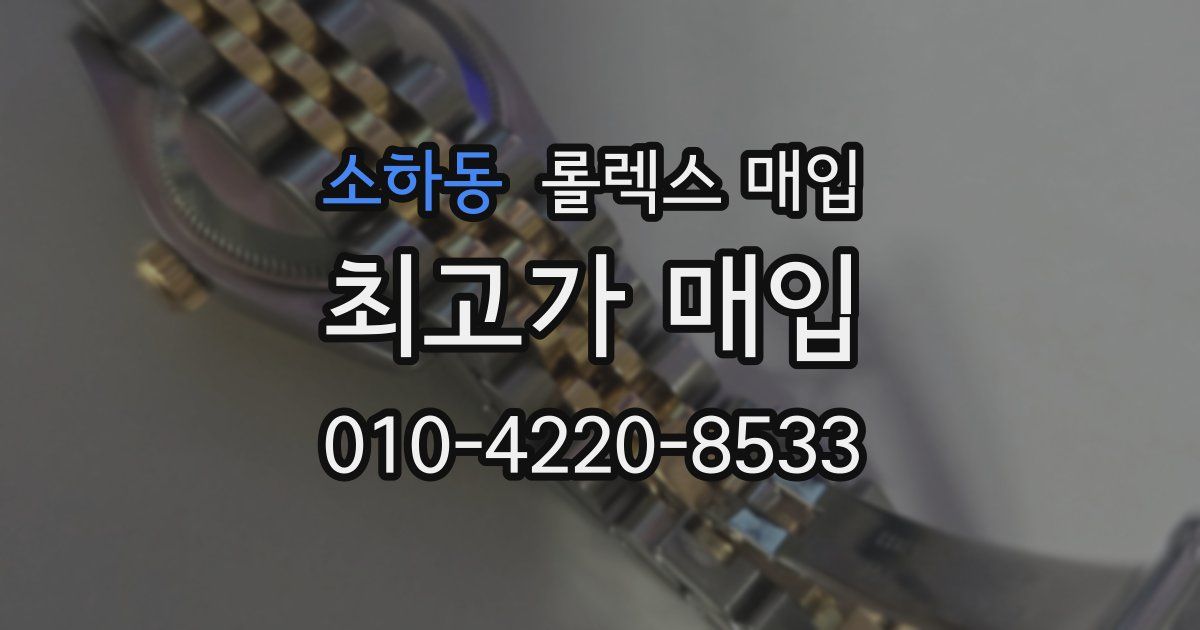 소하동 롤렉스 매입