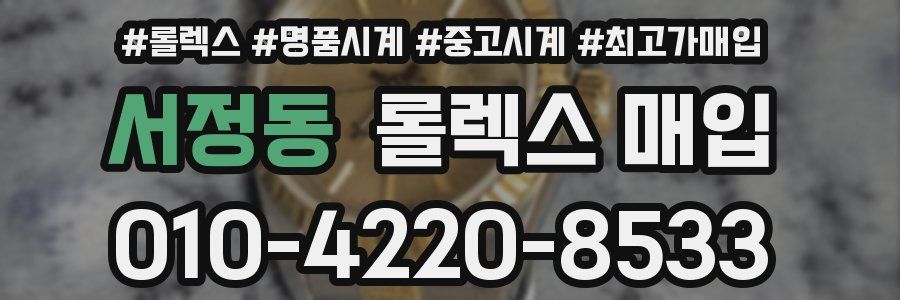 서정동 롤렉스 매입