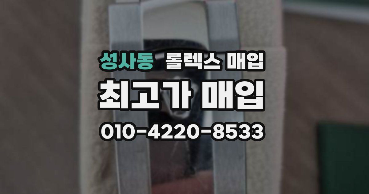 성사동 롤렉스 매입