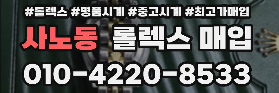 사노동 롤렉스 매입
