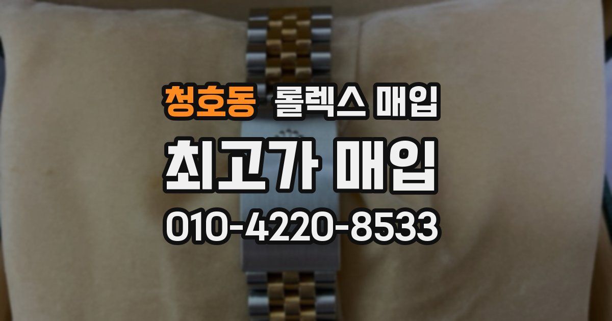 청호동 롤렉스 매입