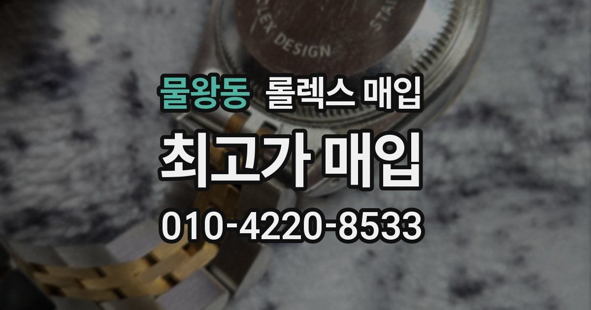 물왕동 롤렉스 매입