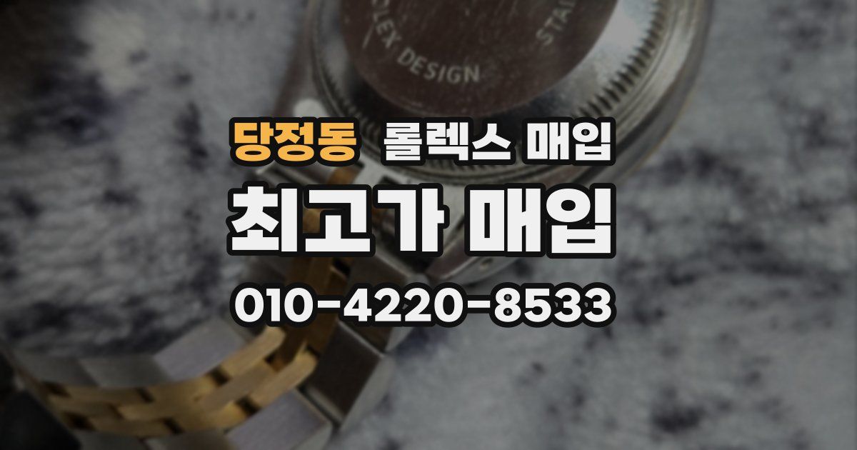 당정동 롤렉스 매입