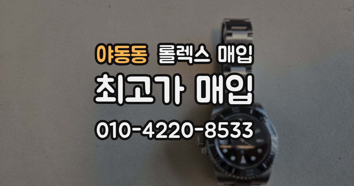 야동동 롤렉스 매입