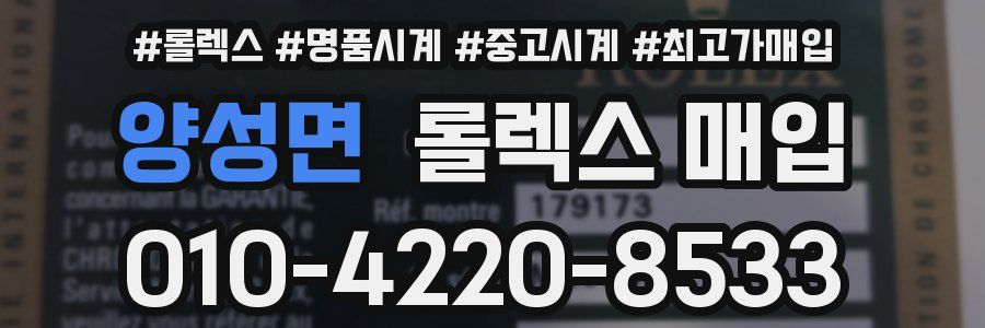 양성면 롤렉스 매입
