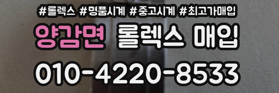 양감면 롤렉스 매입