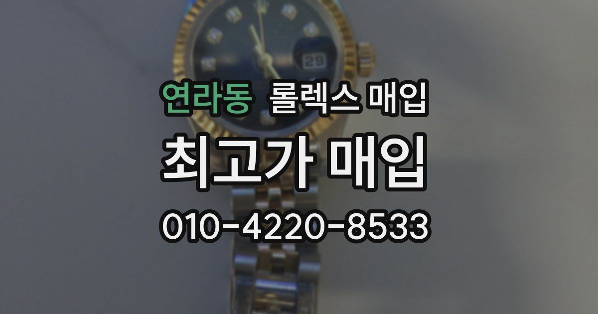 연라동 롤렉스 매입