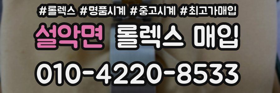 설악면 롤렉스 매입