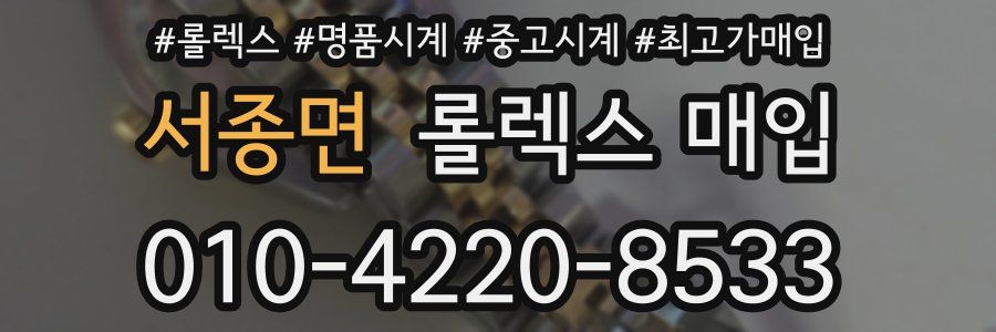 서종면 롤렉스 매입