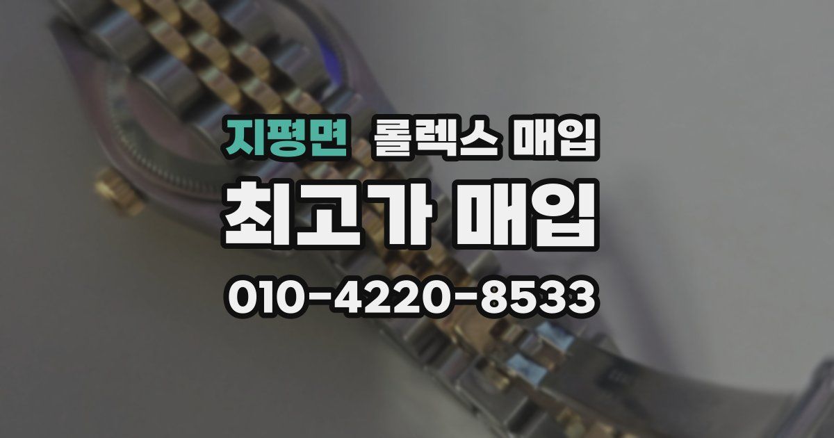 지평면 롤렉스 매입