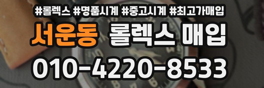 서운동 롤렉스 매입