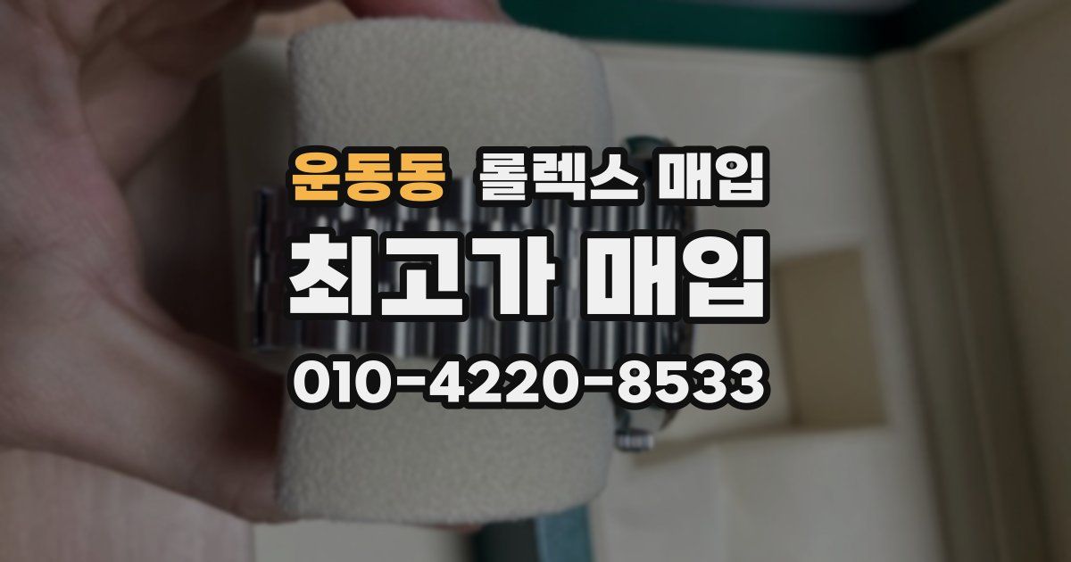 운동동 롤렉스 매입