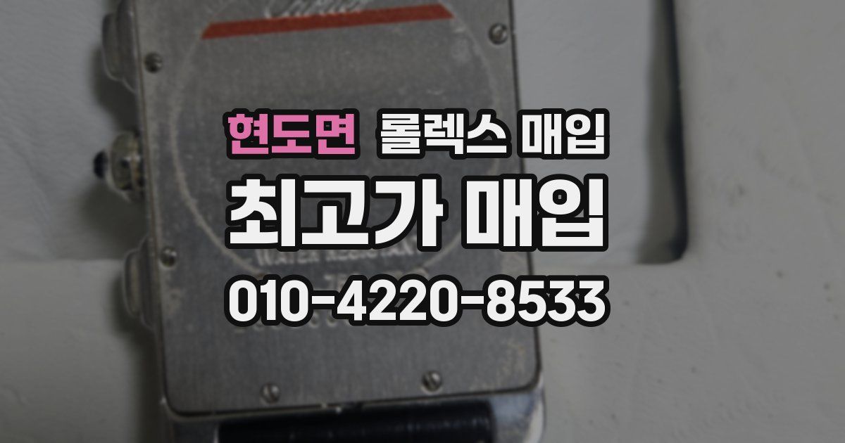 현도면 롤렉스 매입