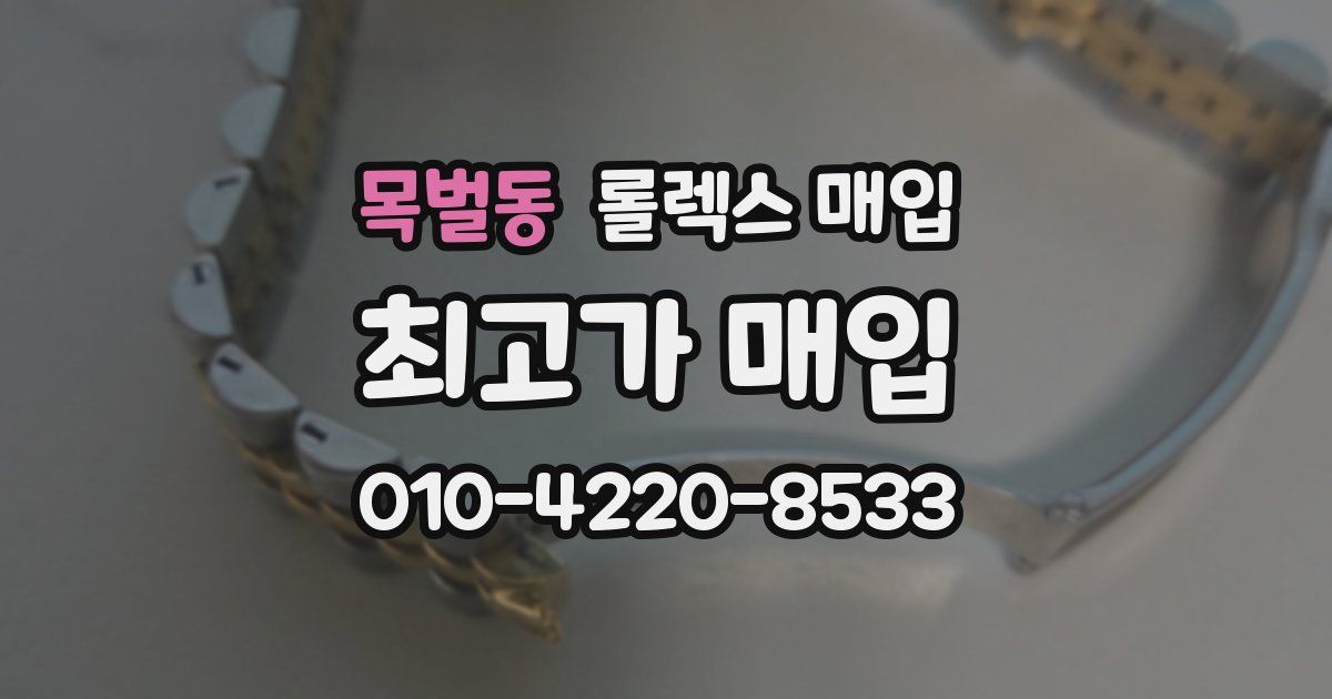 목벌동 롤렉스 매입