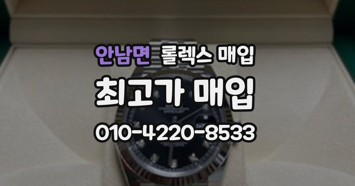 안남면 롤렉스 매입