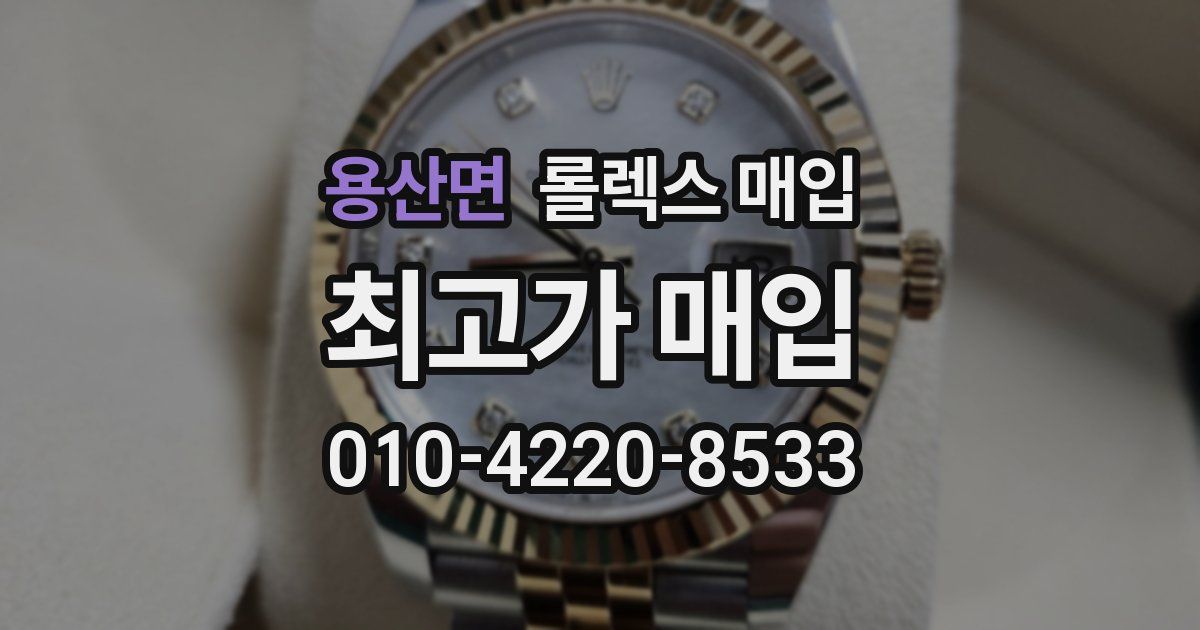 용산면 롤렉스 매입