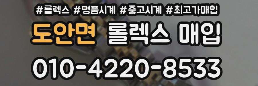 도안면 롤렉스 매입