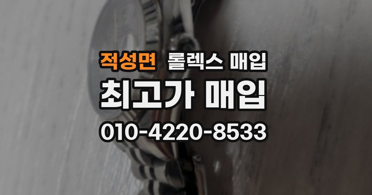 적성면 롤렉스 매입