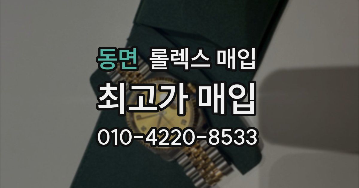 동면 롤렉스 매입
