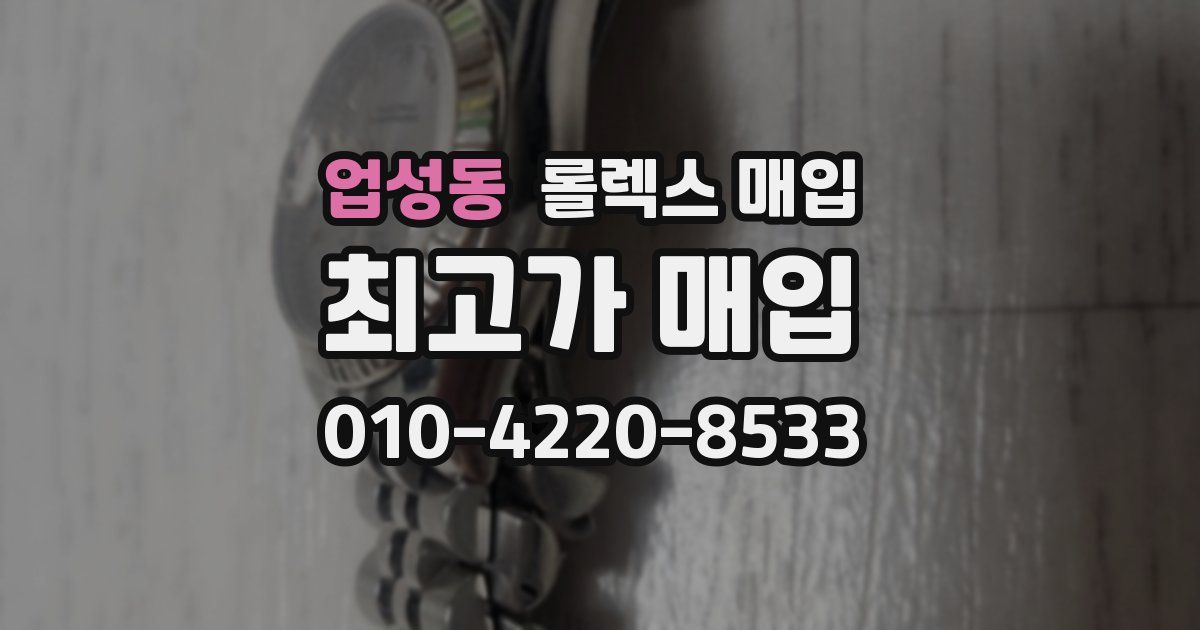 업성동 롤렉스 매입