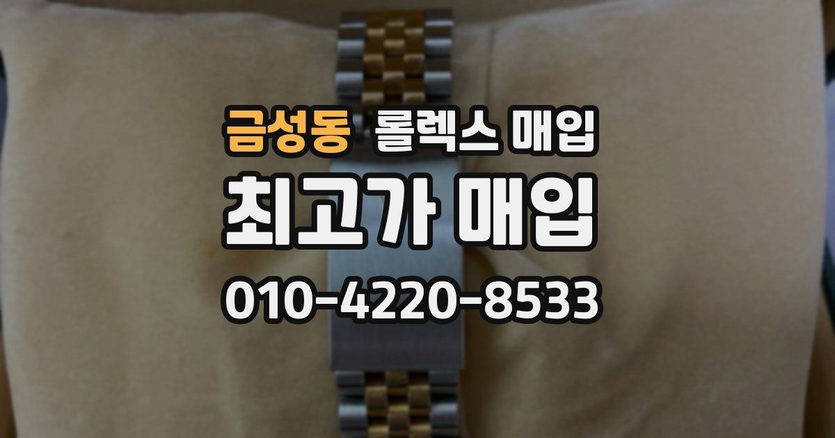 금성동 롤렉스 매입