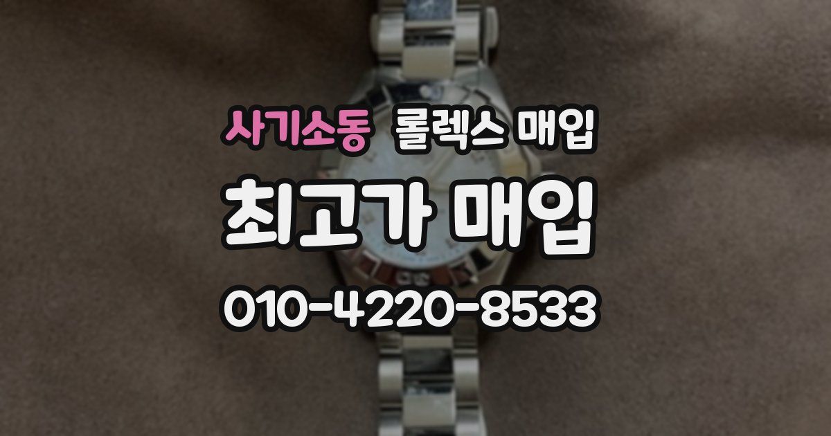 사기소동 롤렉스 매입