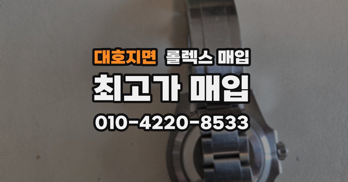 대호지면 롤렉스 매입