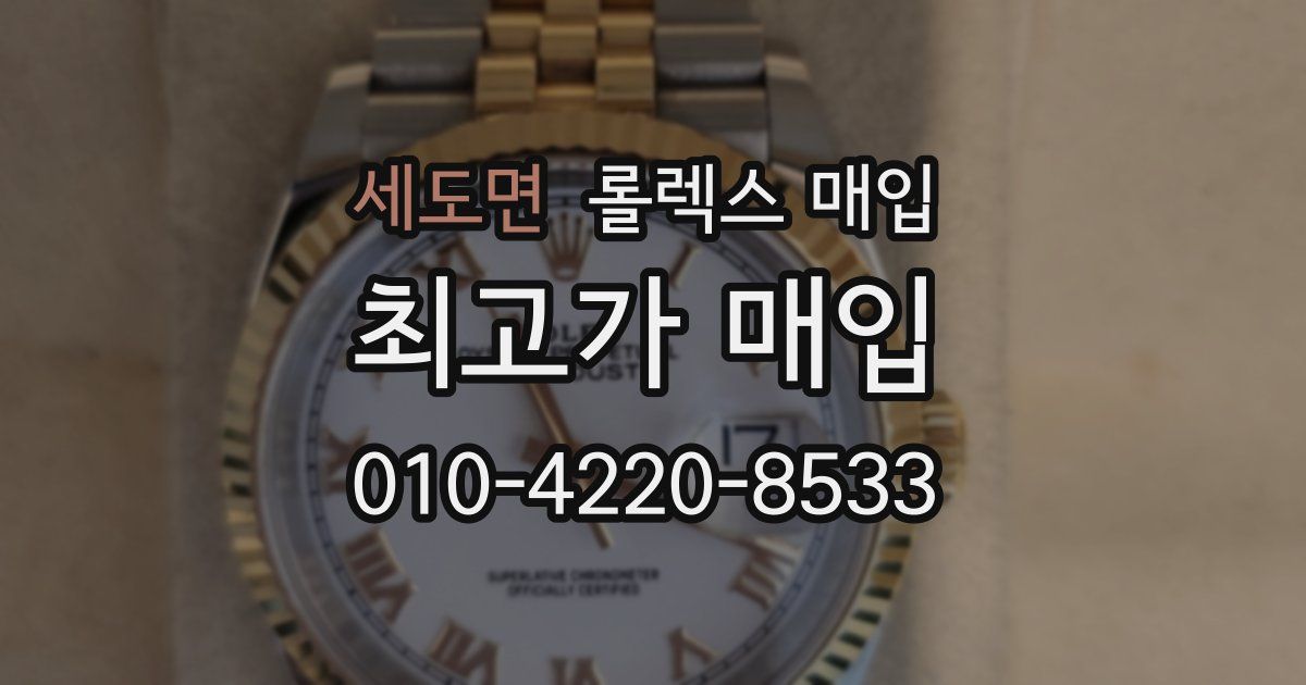 세도면 롤렉스 매입