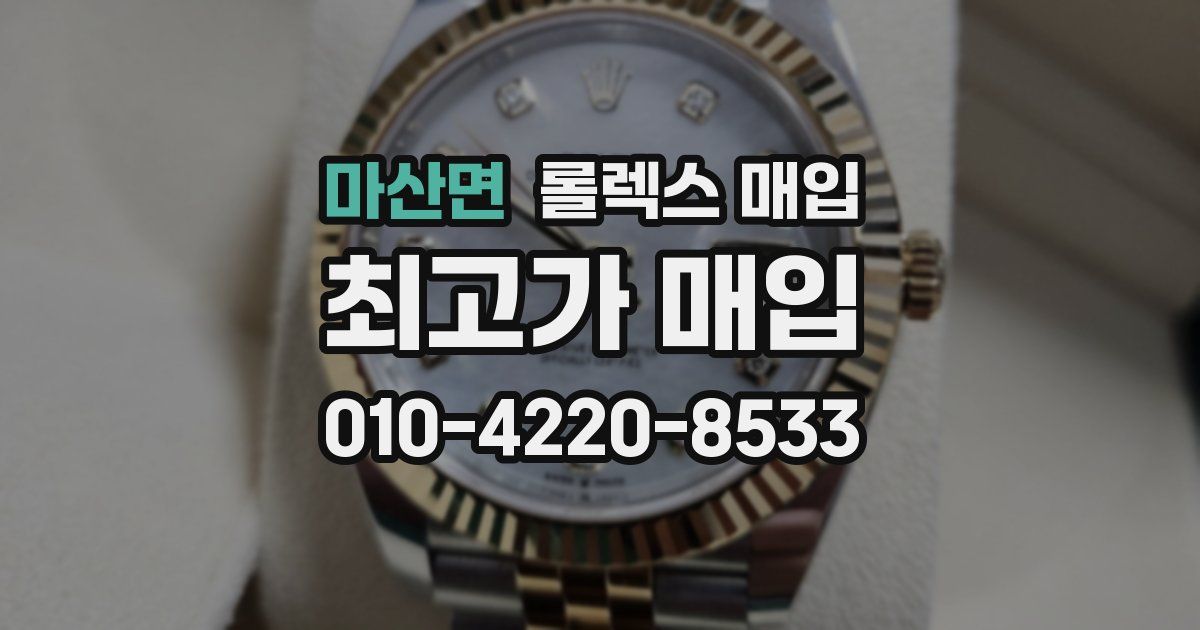 마산면 롤렉스 매입