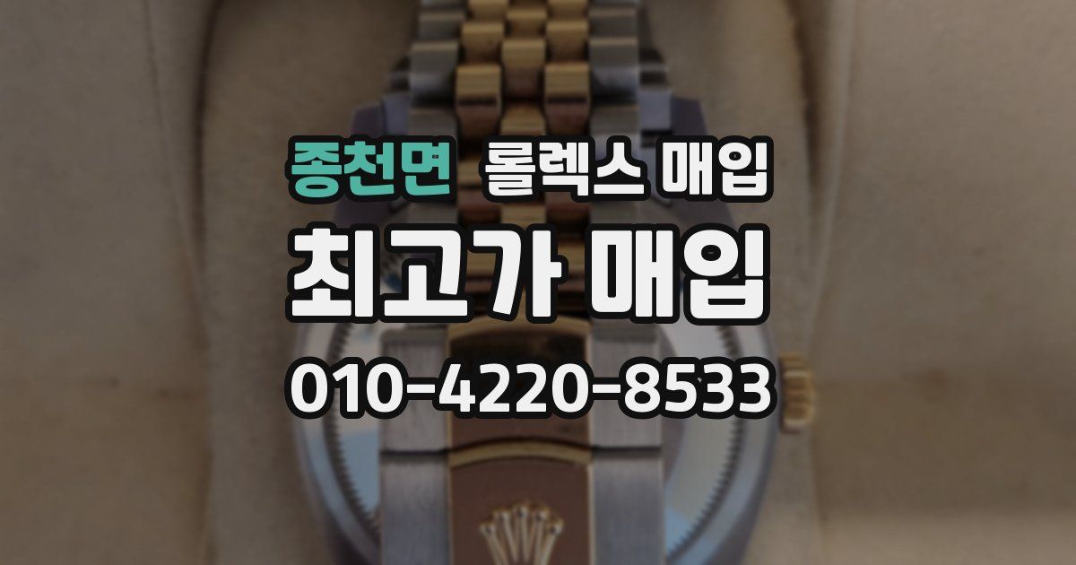 종천면 롤렉스 매입