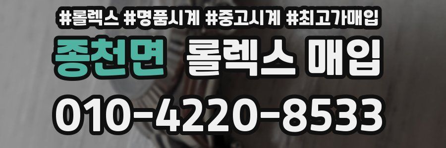 종천면 롤렉스 매입