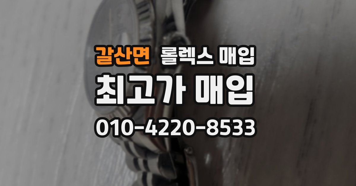 갈산면 롤렉스 매입