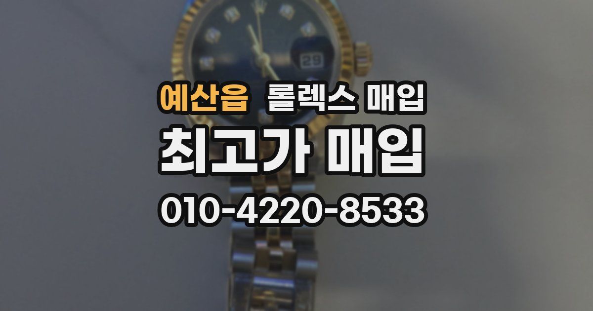 예산읍 롤렉스 매입