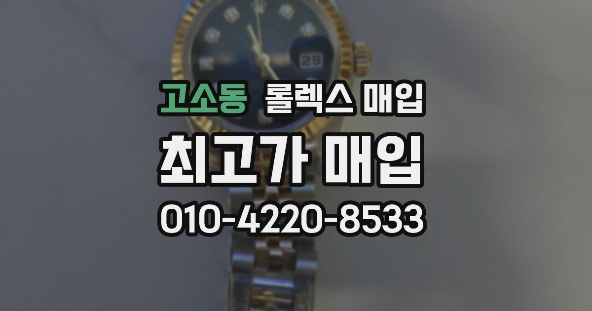 고소동 롤렉스 매입
