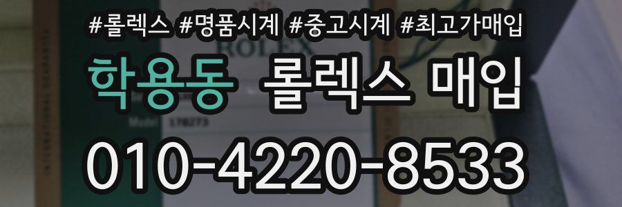 학용동 롤렉스 매입