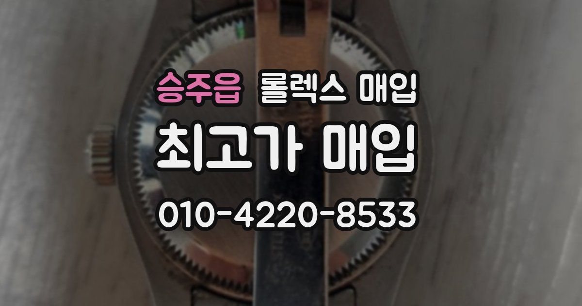 승주읍 롤렉스 매입