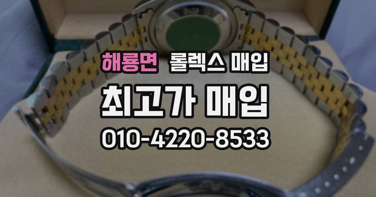해룡면 롤렉스 매입