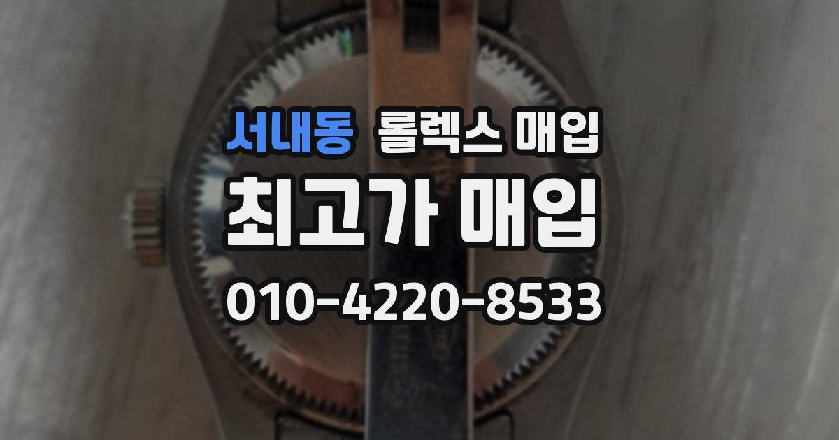 서내동 롤렉스 매입