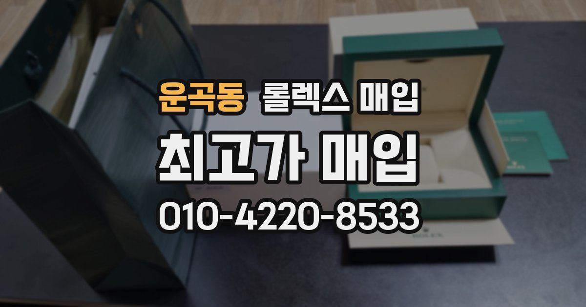 운곡동 롤렉스 매입
